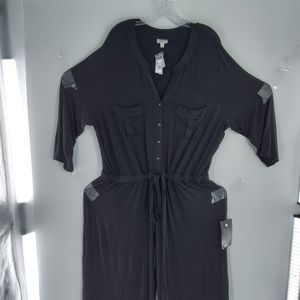 AVENUE 26/28. Drawstring waist wide leg jumpsuit